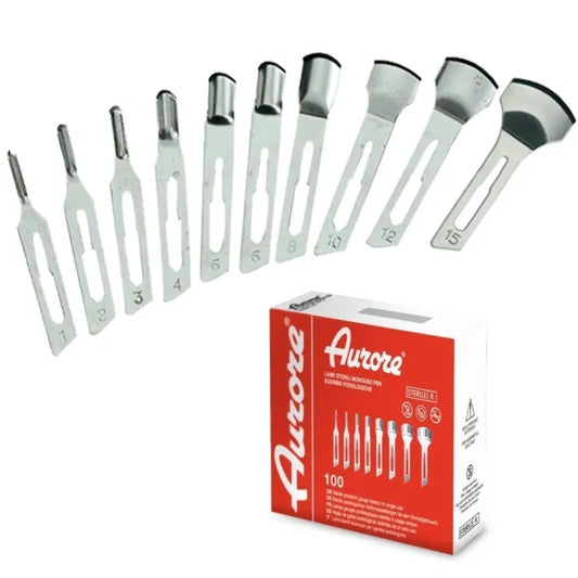 Aurore Lame Sgorbia Pedicure Sterilizzate 100 pz